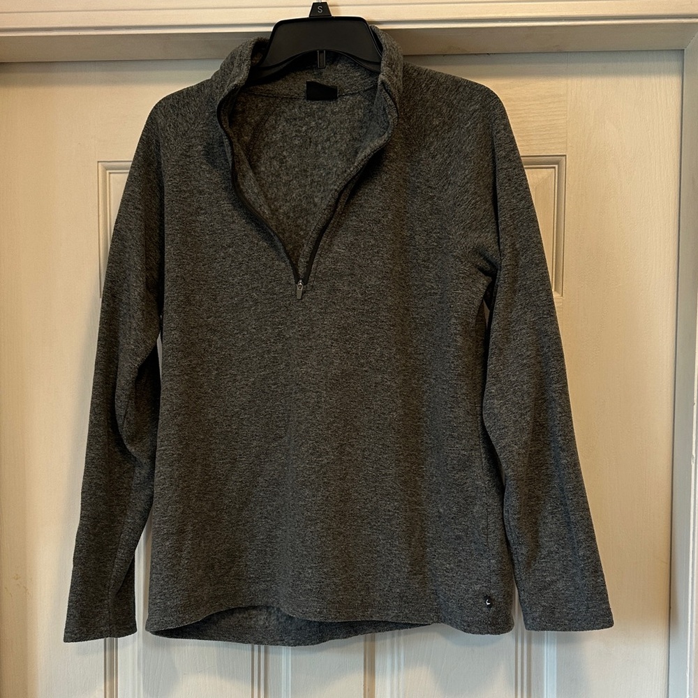 Eddie Bauer Women's Gray Zip-Up Top